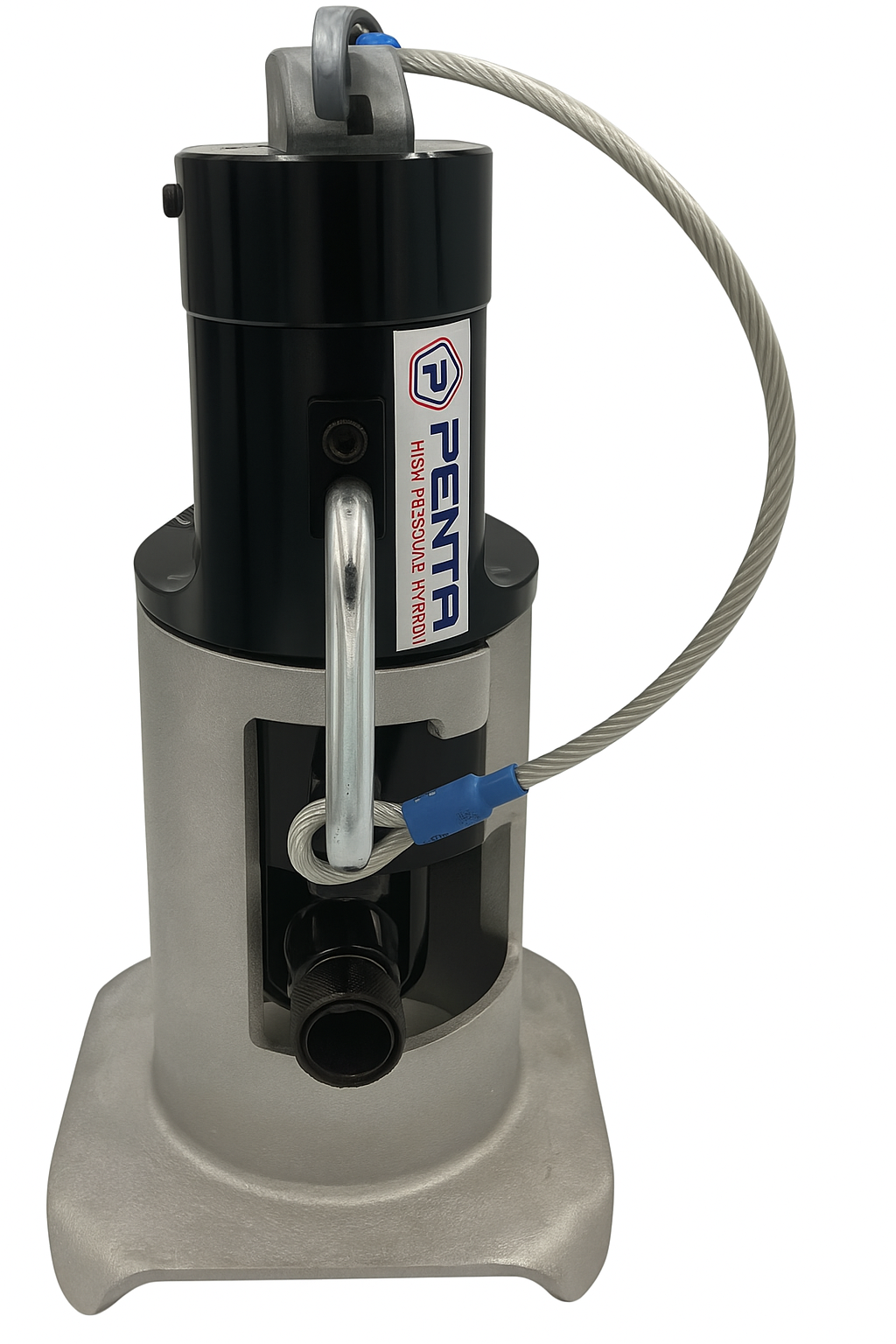 Hydraulic compression head PENTA 60-ton with 2.36-inch sleeve capacity, designed for efficient underground utility applications.