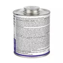 Oatey 30758 purple primer 32 oz can, back label with directions and warnings