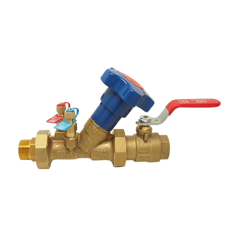 Fixed Orifice Double Regulating Globe Valve with Isolation Ball Valve | 9517IBV Series | DZR Brass