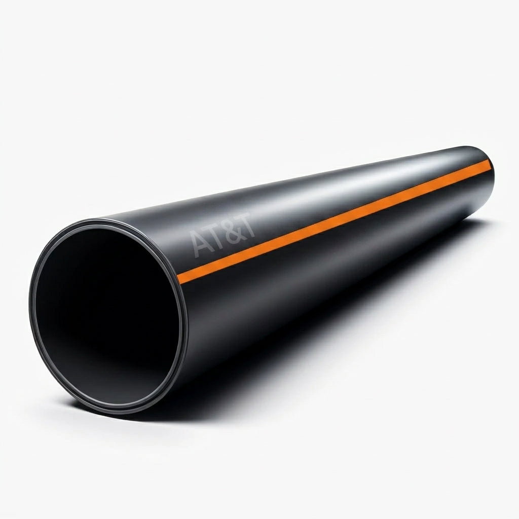 IPS HDPE Conduit | AT&T Print Line | Black with Orange Stripe & Solid Orange