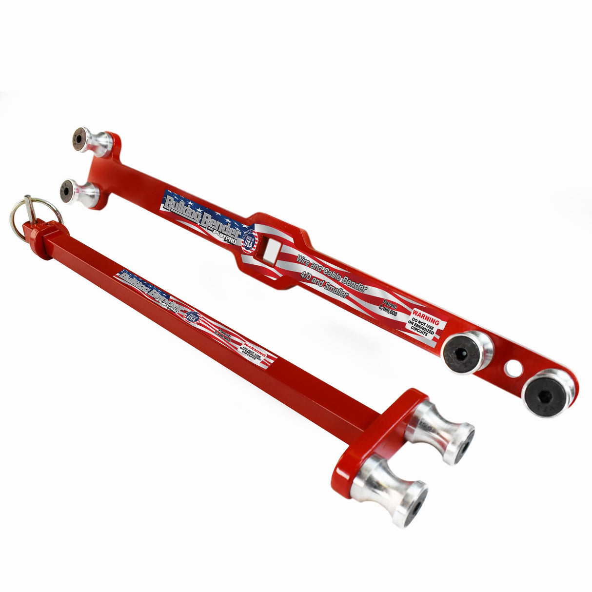 Bulldog Bender Original tool designed for bending up to 500 MCM wire, featuring a durable red finish and ergonomic design.