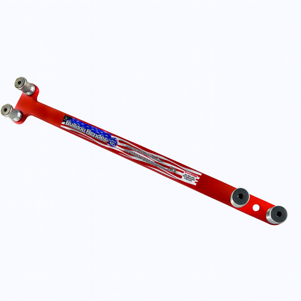 Bulldog Bender Original tool designed for bending up to 500 MCM wire, featuring a sturdy red metal frame.