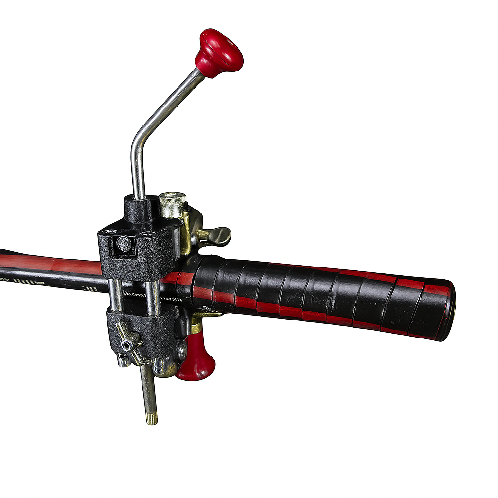 Semi peelable conductor scorer tool designed for medium and high voltage cables, featuring a sturdy grip and adjustable mechanism.