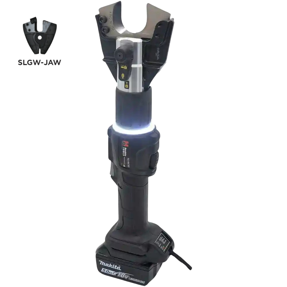 6 TON INLINE CUTTING TOOL KIT WITH CU/AL JAW & LED LIGHT RING | FITS MAKITA | Utility Pipe Supply