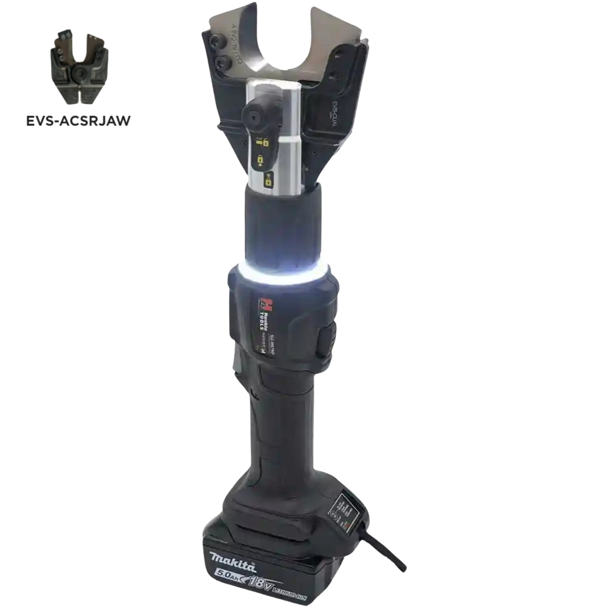 6 TON INLINE CUTTING TOOL KIT WITH CU/AL JAW & LED LIGHT RING | FITS MAKITA | Utility Pipe Supply