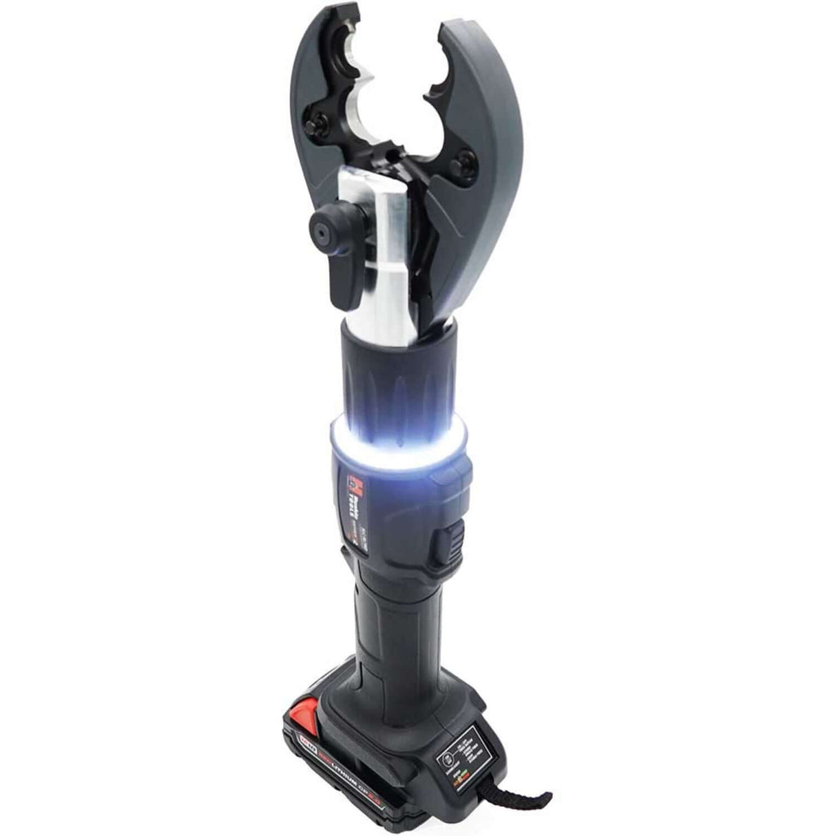 6 TON INLINE CRIMPING TOOL WITH LED LIGHT RING & CHANGEABLE JAWS | FITS MILWAUKEE | Utility Pipe Supply