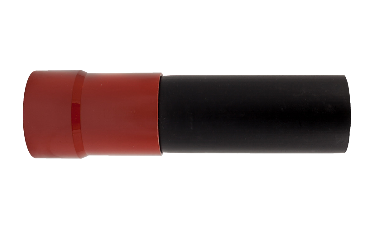 Standard Female NPT transition fitting with epoxy-coated carbon steel collar and HDPE extension for SDR 7–17 piping systems.