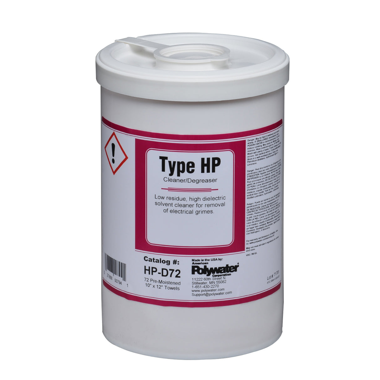 Polywater Type HP Multipurpose Solvent Cleaner | Utility Pipe Supply