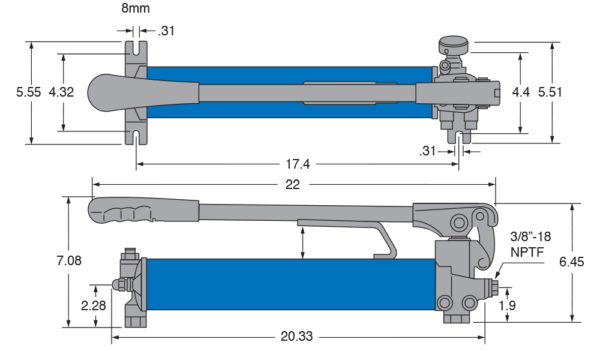 Hydraulic Hand Pump for DK200, DK300, and AHP200 Press Frames | Utility Pipe Supply