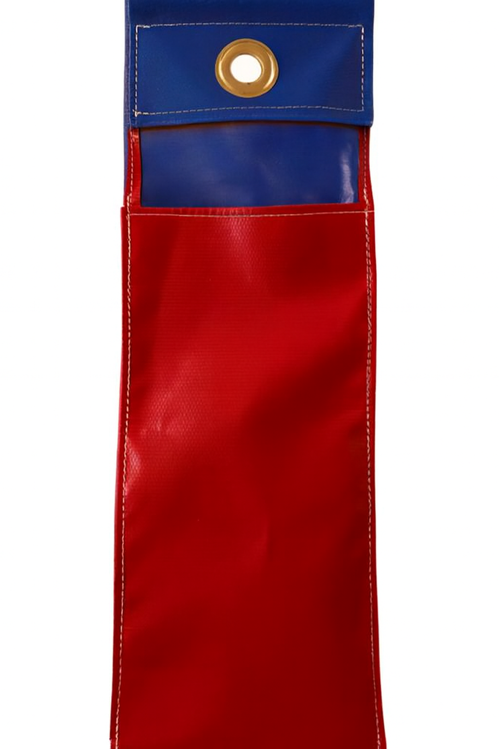 Heavy-duty vinyl compact hot stick bag with reinforced handle and a secure pocket for storage. Ideal for utility professionals.