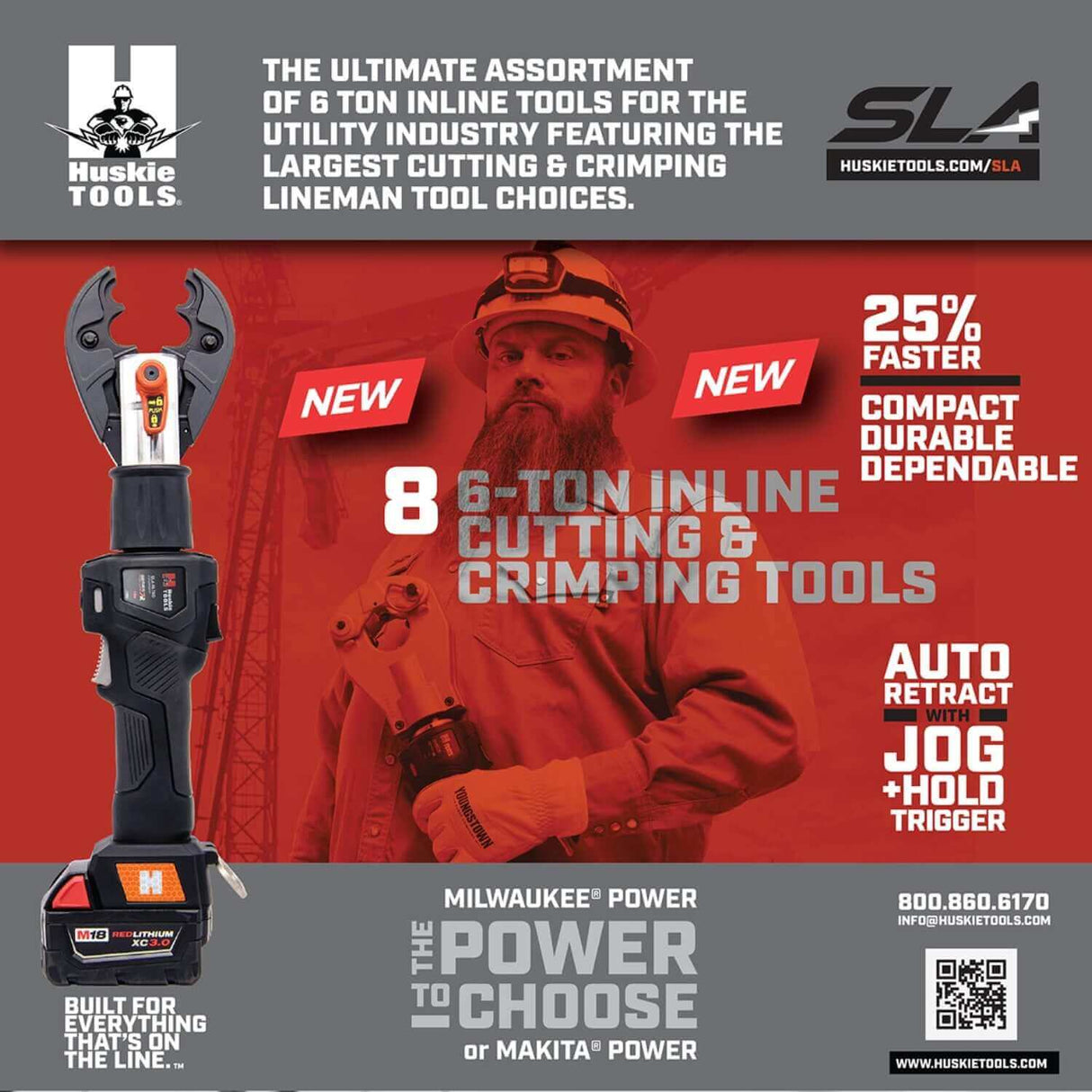 6.6 TON LATCHED-HEAD CRIMPING TOOL | FITS MILWAUKEE | Utility Pipe Supply