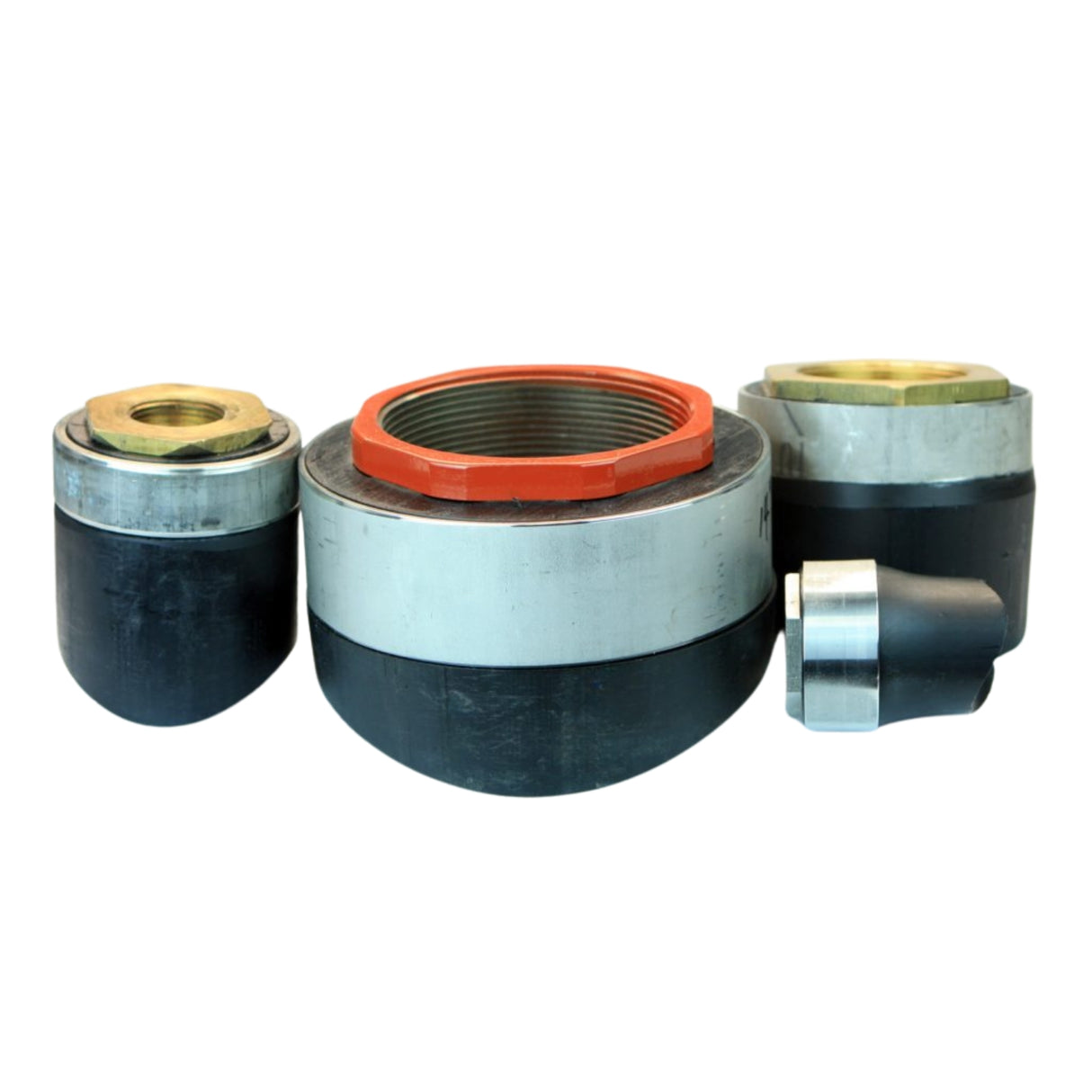 Series 415 Side Fusion Tapping Saddle with 4-inch base, featuring durable materials for reliable underground utility connections.