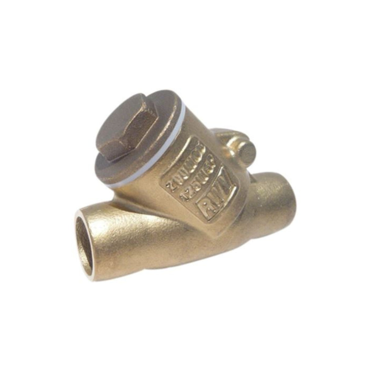 Swing check valve 237AB series in lead-free brass with solder connections for reliable fluid flow control.