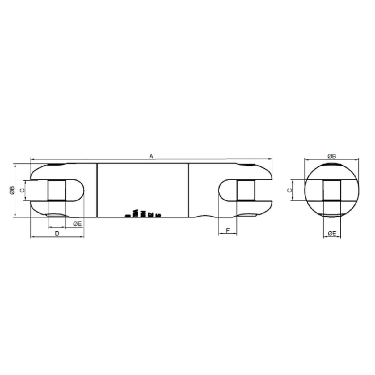 Zinc-coated Slingco directional drilling swivel designed for 8,500–10,000 lb capacity with detailed dimensions.