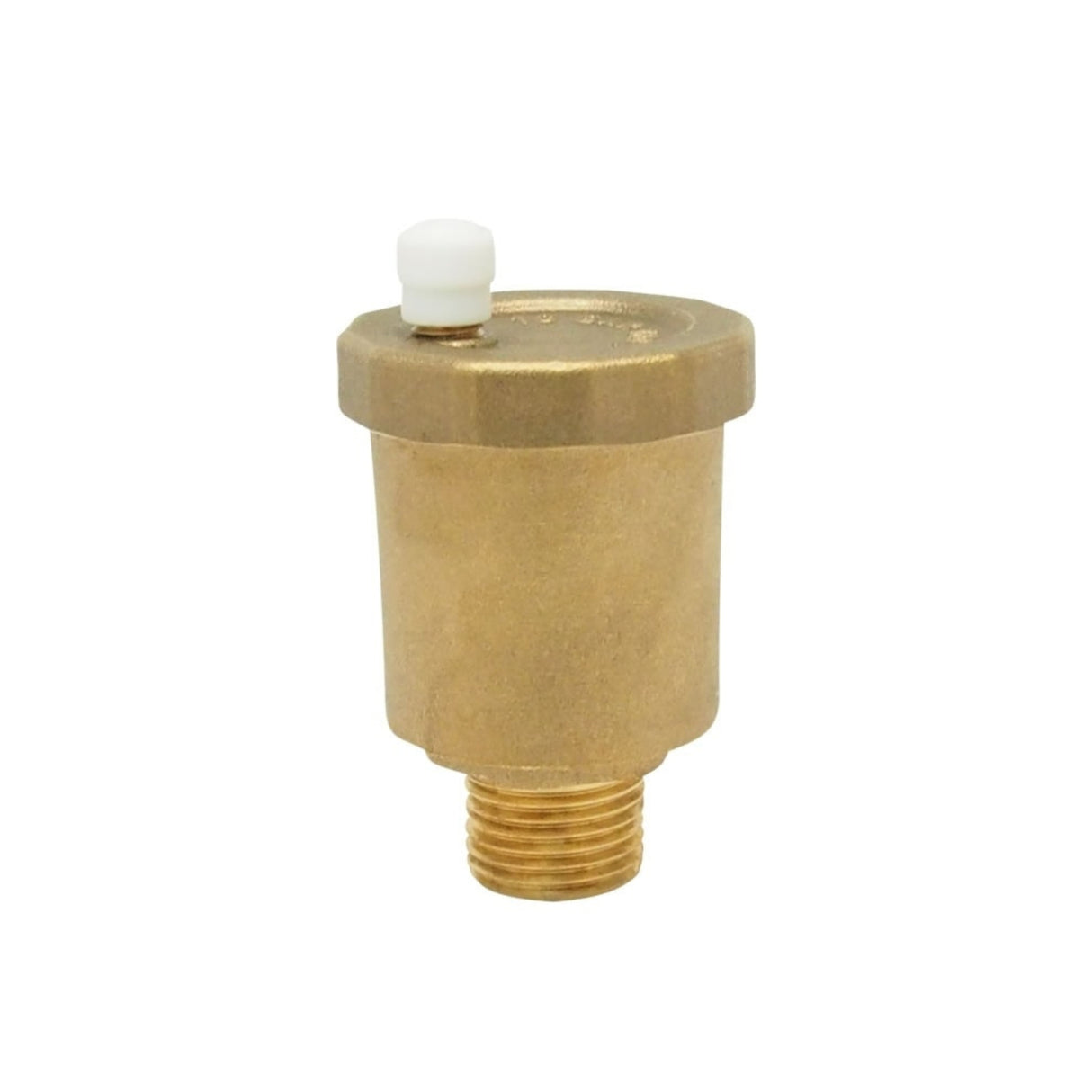 Automatic air vent with MNPT brass body, designed for efficient air release in plumbing systems.
