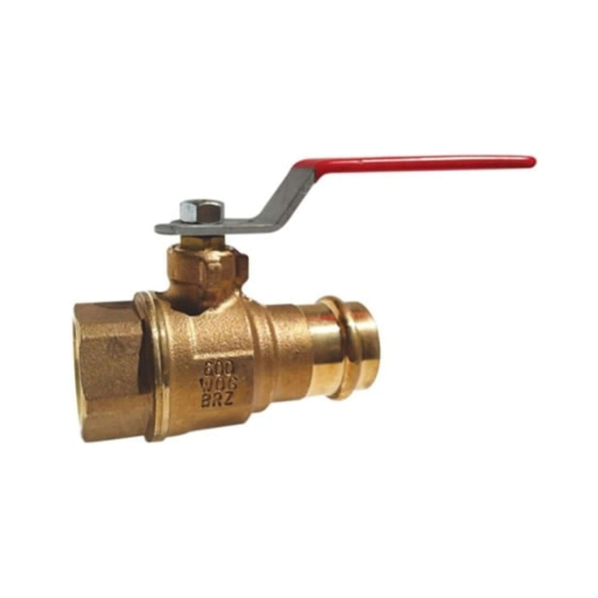Hydronic ball valve from the 5024 series featuring EzPress and FNPT connections, ideal for efficient fluid control.
