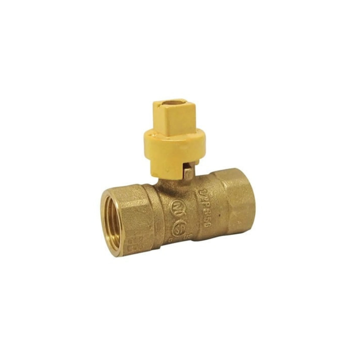 Brass CSA gas ball valve 5200 series with FNPT connections, rated for 175 PSI, ideal for gas supply applications.