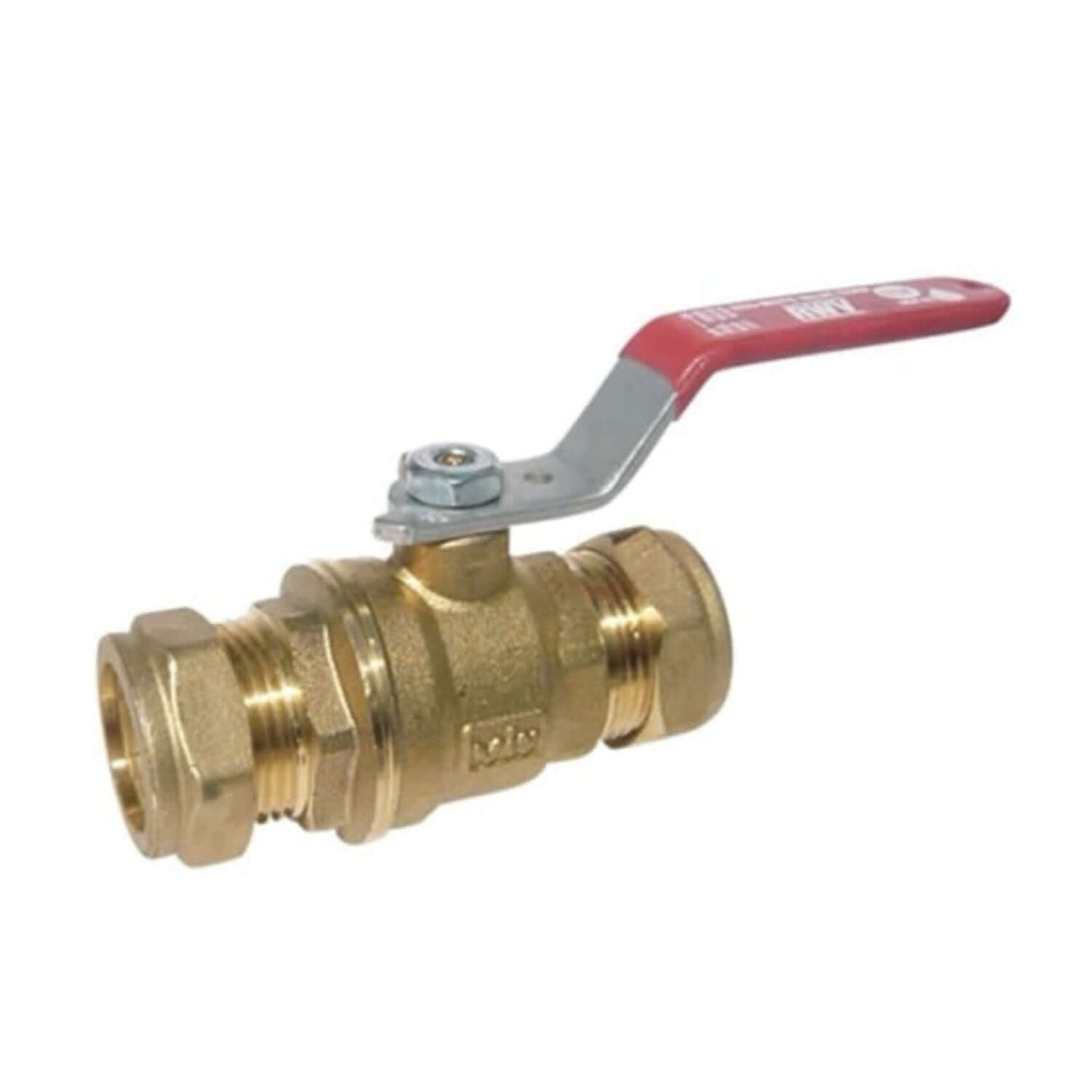 Hydronic full port ball valve with drain, compression x compression, designed for efficient fluid control in plumbing systems.