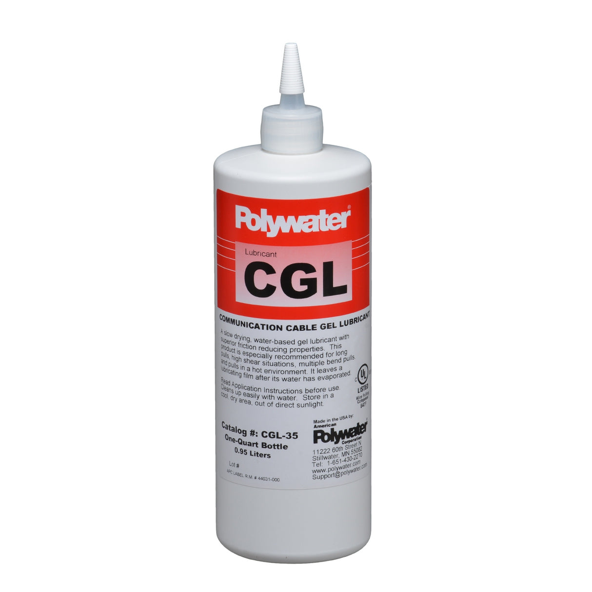 Polywater CGL Cable Pulling Gel Lubricant – High-Performance, Low-Friction Formula | Utility Pipe Supply