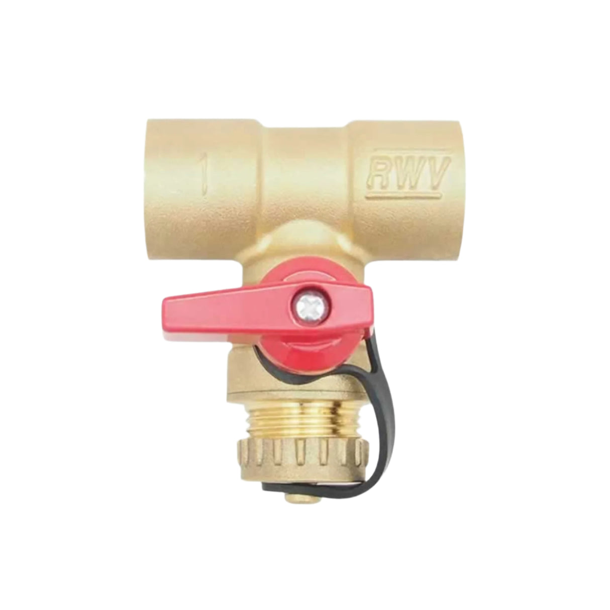 Hydronic Tee Drain Valve 8040S Series with FNPT connections for efficient drainage in plumbing systems.
