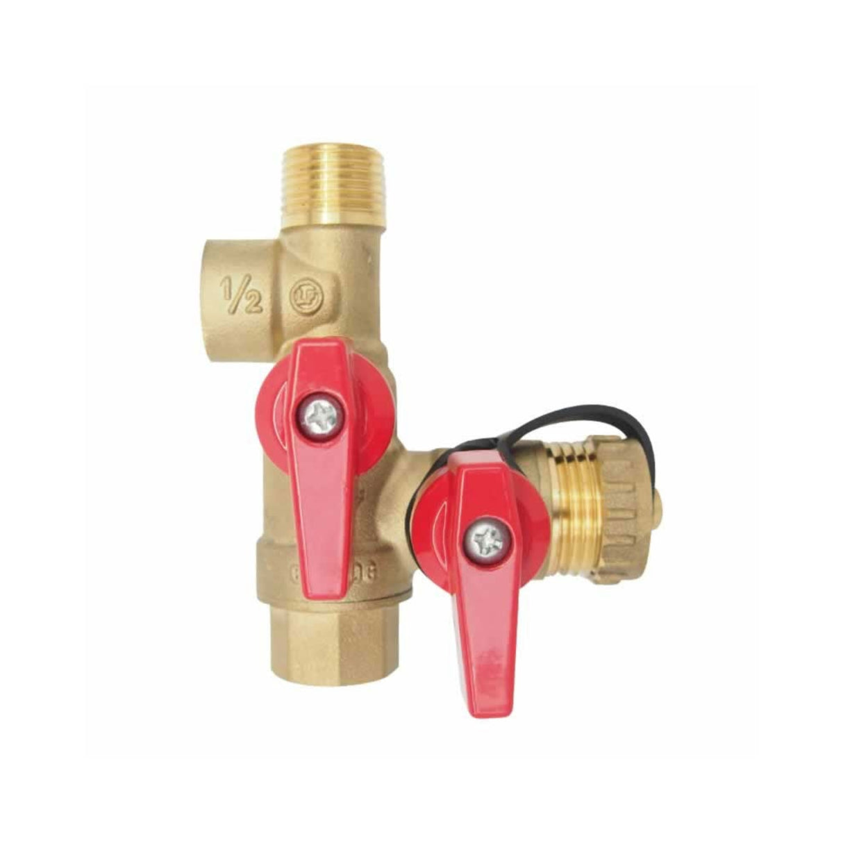 Expansion tank ball valve from the 8080 Series, featuring NPT connections and DZR lead-free brass construction.