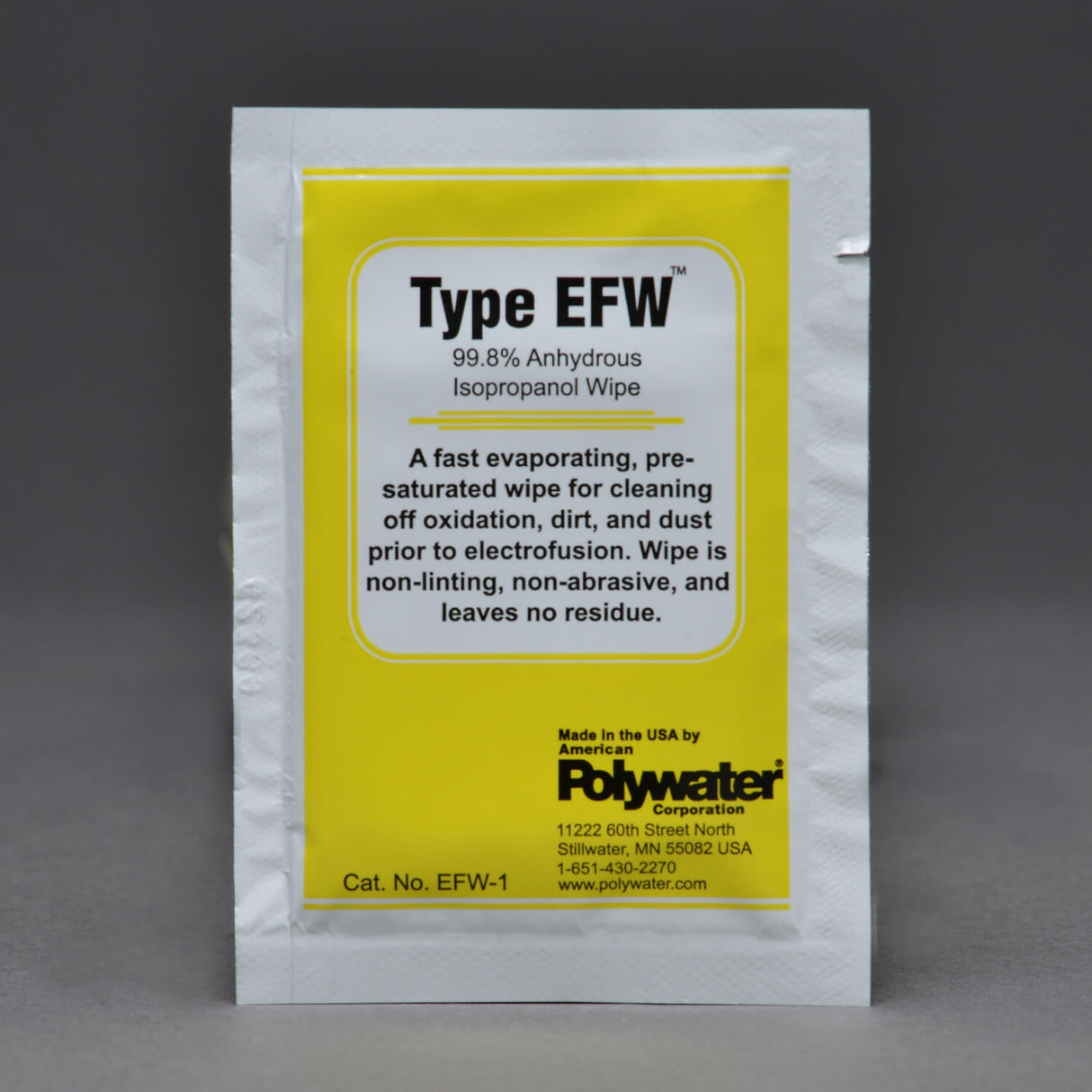 Polywater EFW Alcohol Cleaning Wipe | Case of 50 | Utility Pipe Supply