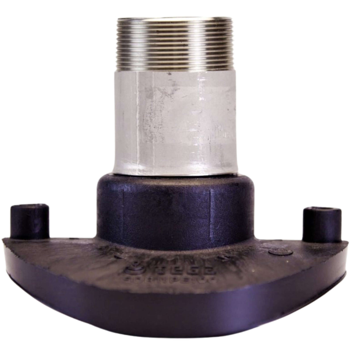 Electrofusion branch saddle with male pipe thread, designed for reliable underground utility connections.