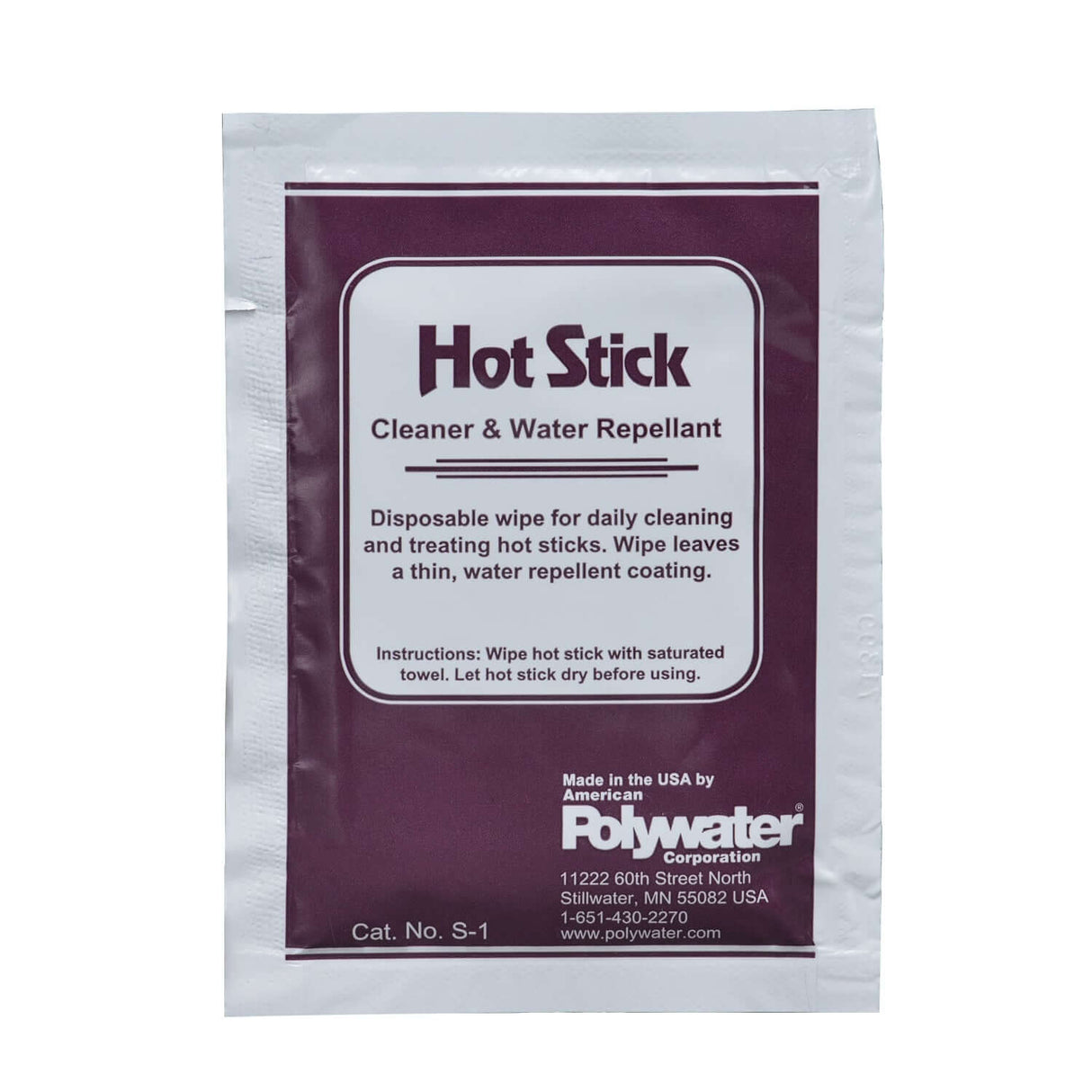 Polywater Type S-1 Cleaner and Water-Repellent Wipe | Utility Pipe Supply