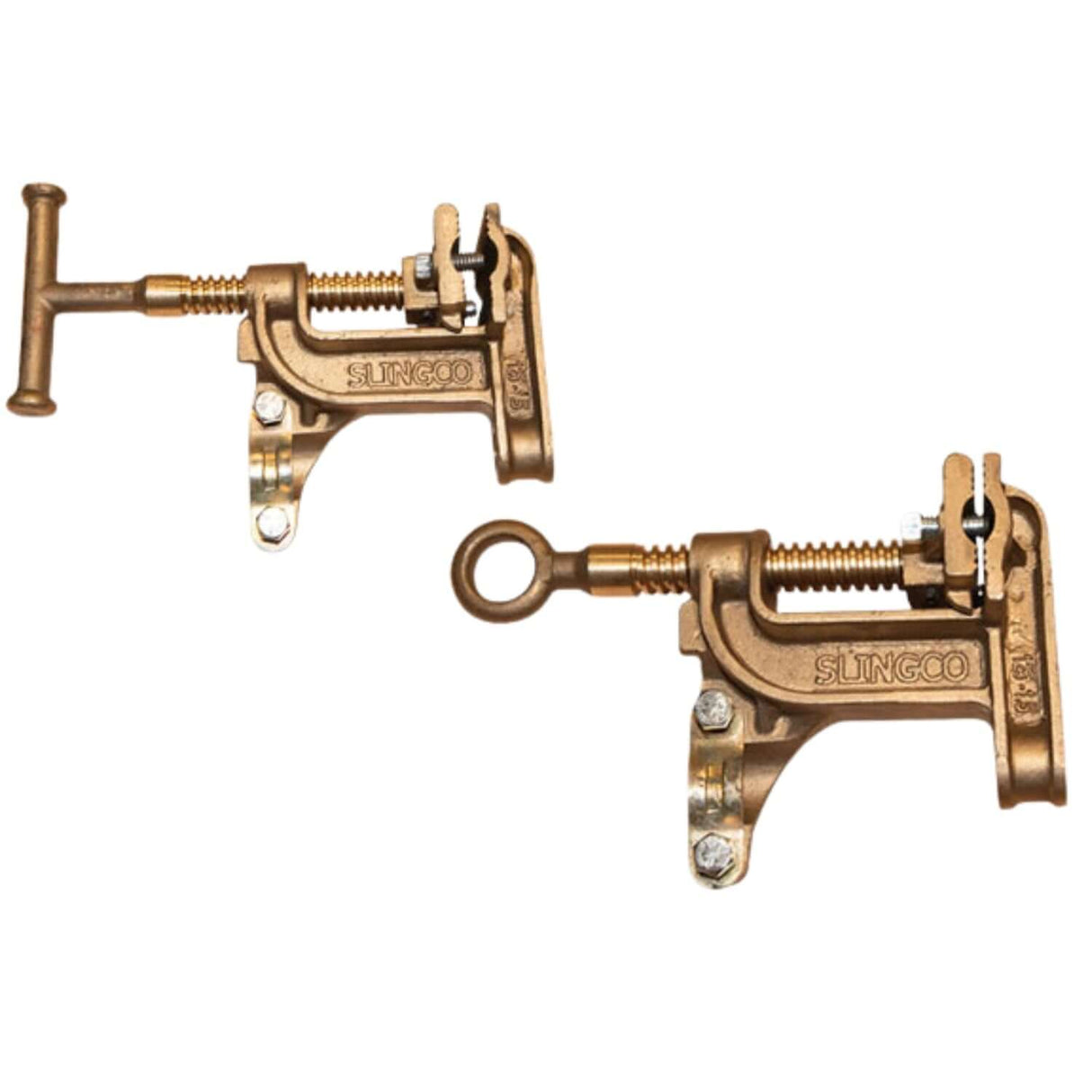 Grounding clamps designed for safe and secure electrical connections in underground utility applications.