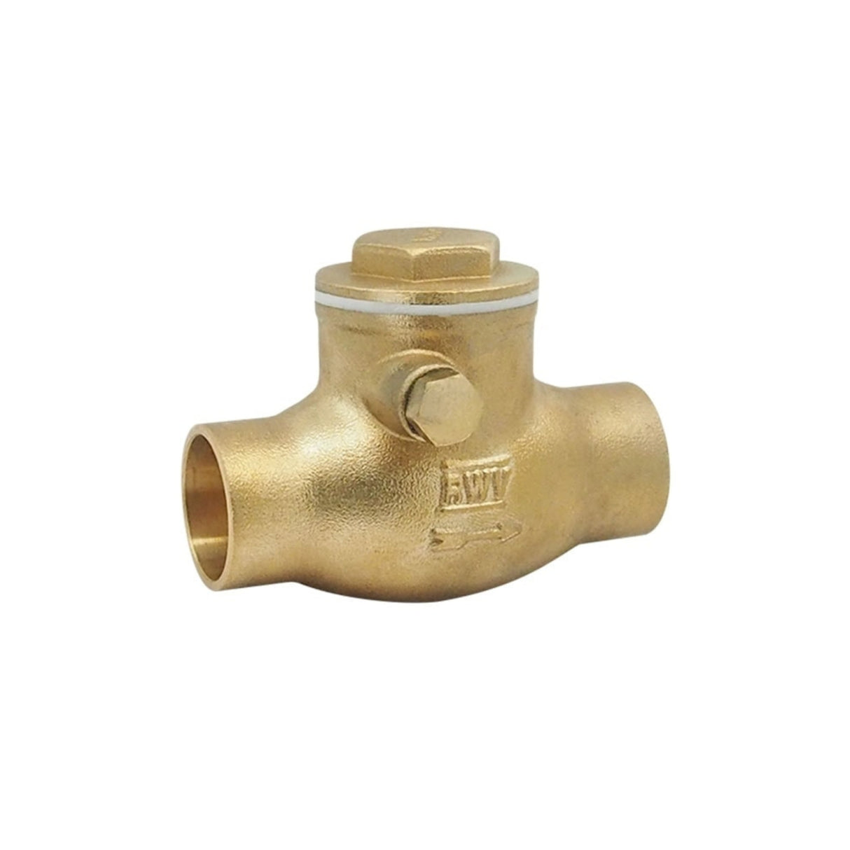 Lead-free brass swing check valve from the 247AB series with solder connections for reliable fluid control.