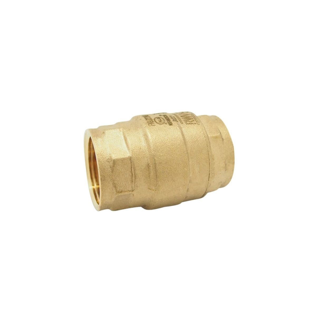 Lead-free brass inline check valve from the 232AB series, featuring FNPT x FNPT connections for reliable flow control.