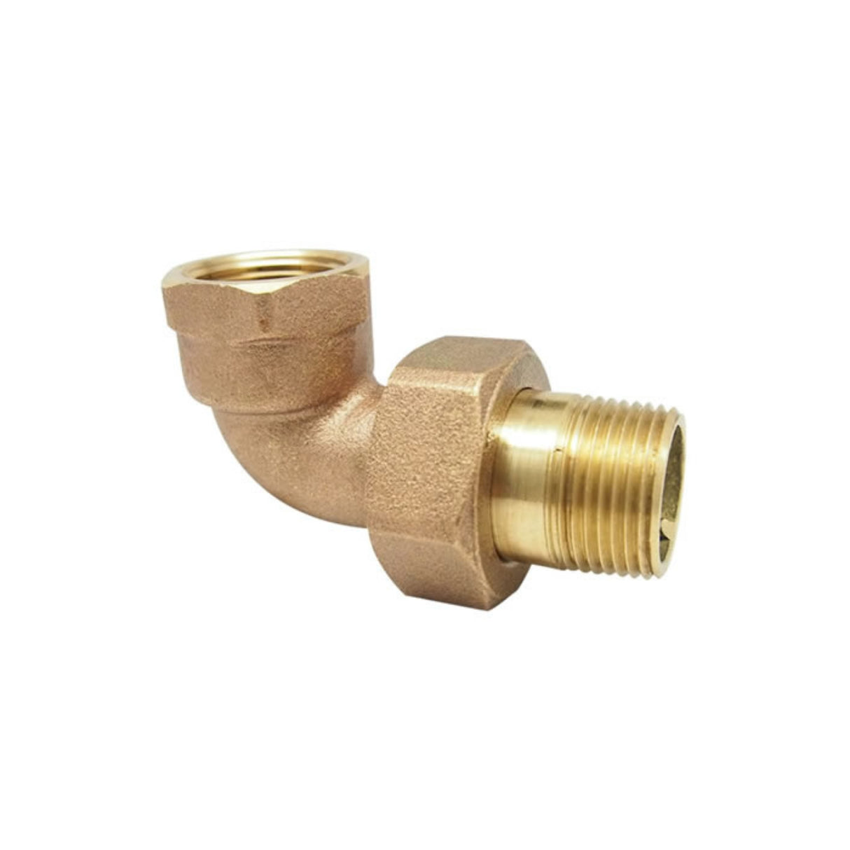 Brass radiator union elbow 9150F with FNPT and MNPT connections for reliable plumbing installations.