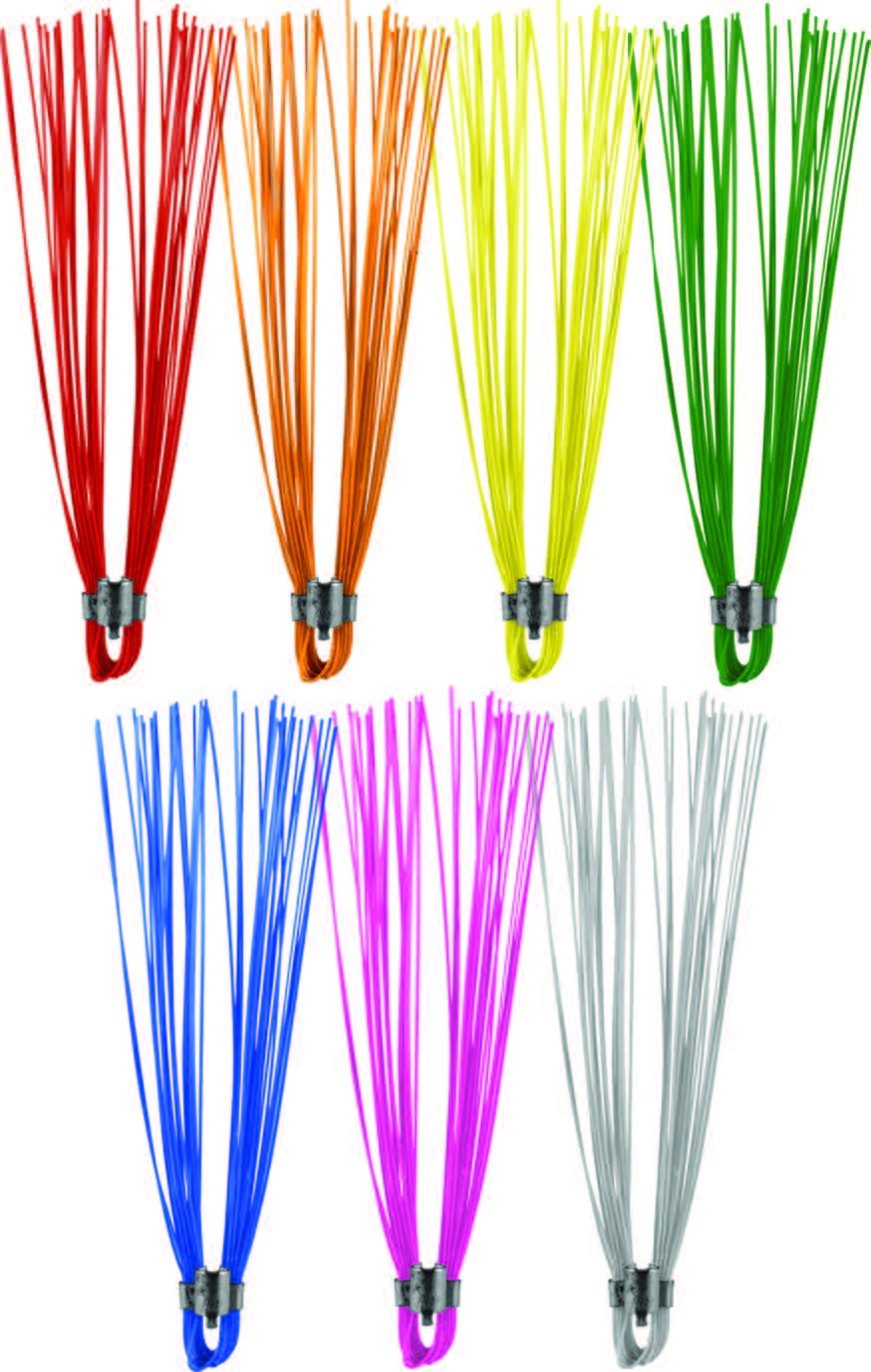 Color-Coded Marking Whiskers | 6" Poly Whisker Markers