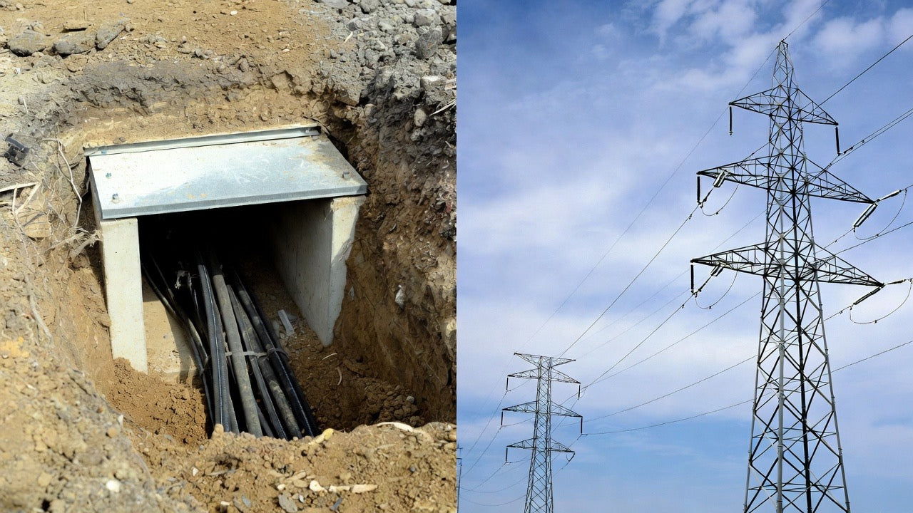 Types of Power Lines Compared: Underground vs. Overhead Utility Systems