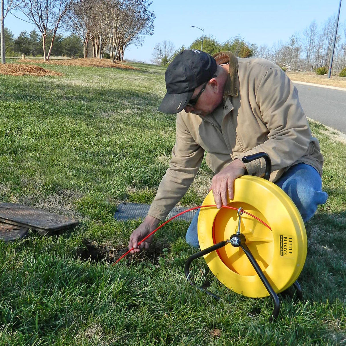 Jameson Little Buddy Fish Tape | 3/16" Fiberglass Rod | 150'–300' Conduit