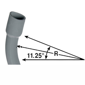 Schedule 40 PVC Elbows – 11.25° Standard Radius