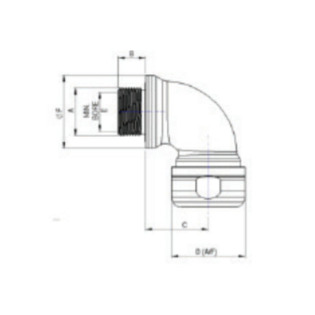 Stainless Steel Hygienic 90° Deg Flex Connectors