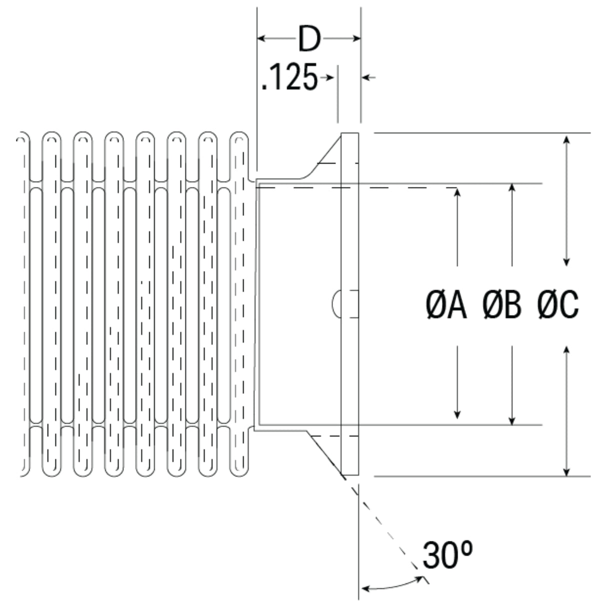 Stainless Steel Expansion Deflection Fittings