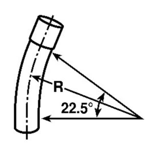 Schedule 80 PVC Elbows – 22.5°  Standard Radius