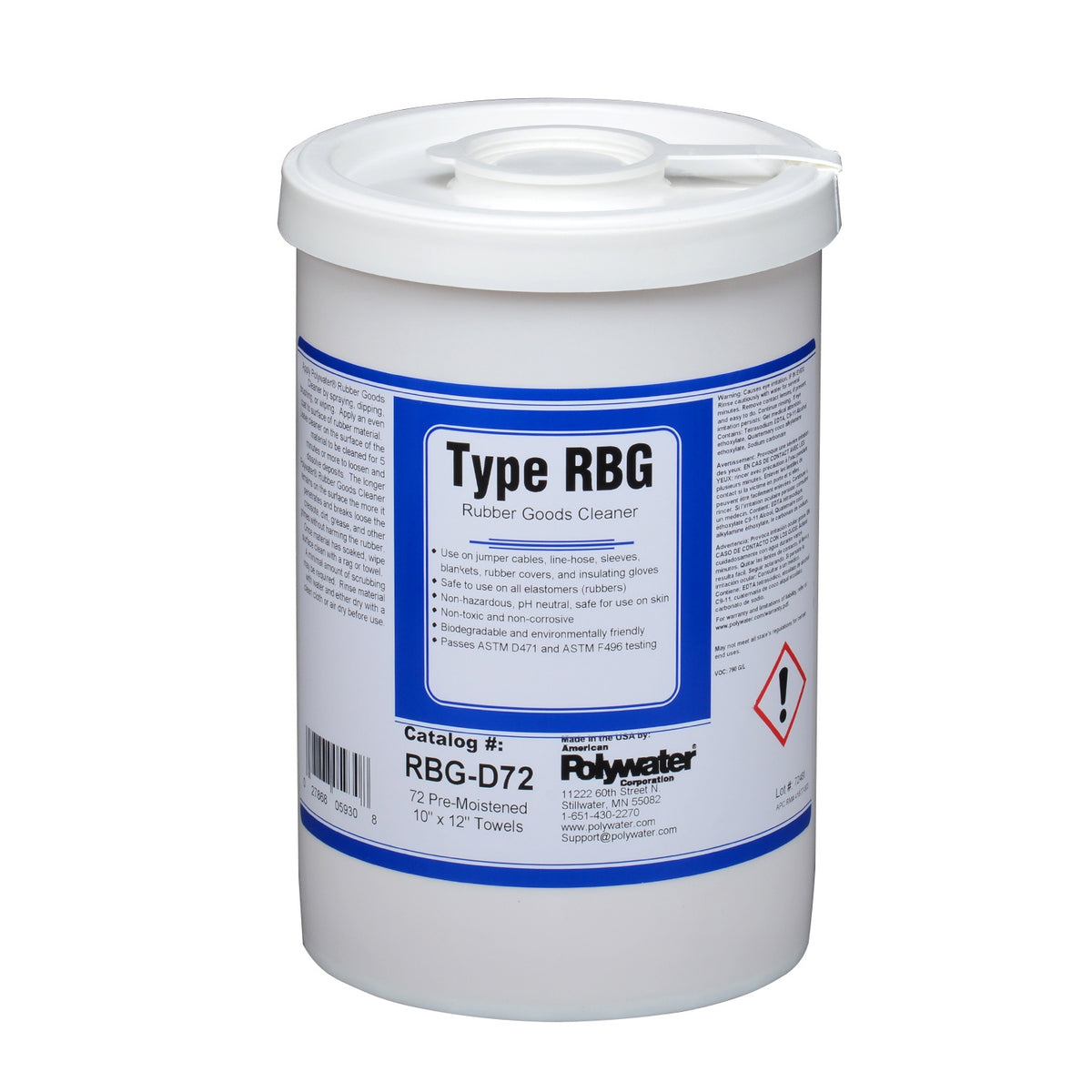 Rbg Electrical Polywater Type RBG Rubber Goods Cleaner | Electrical PPE | Utility Pipe ...