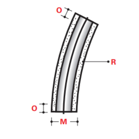 XW 30° x 60" STANDARD RADIUS ELBOWS - BELOW GROUND