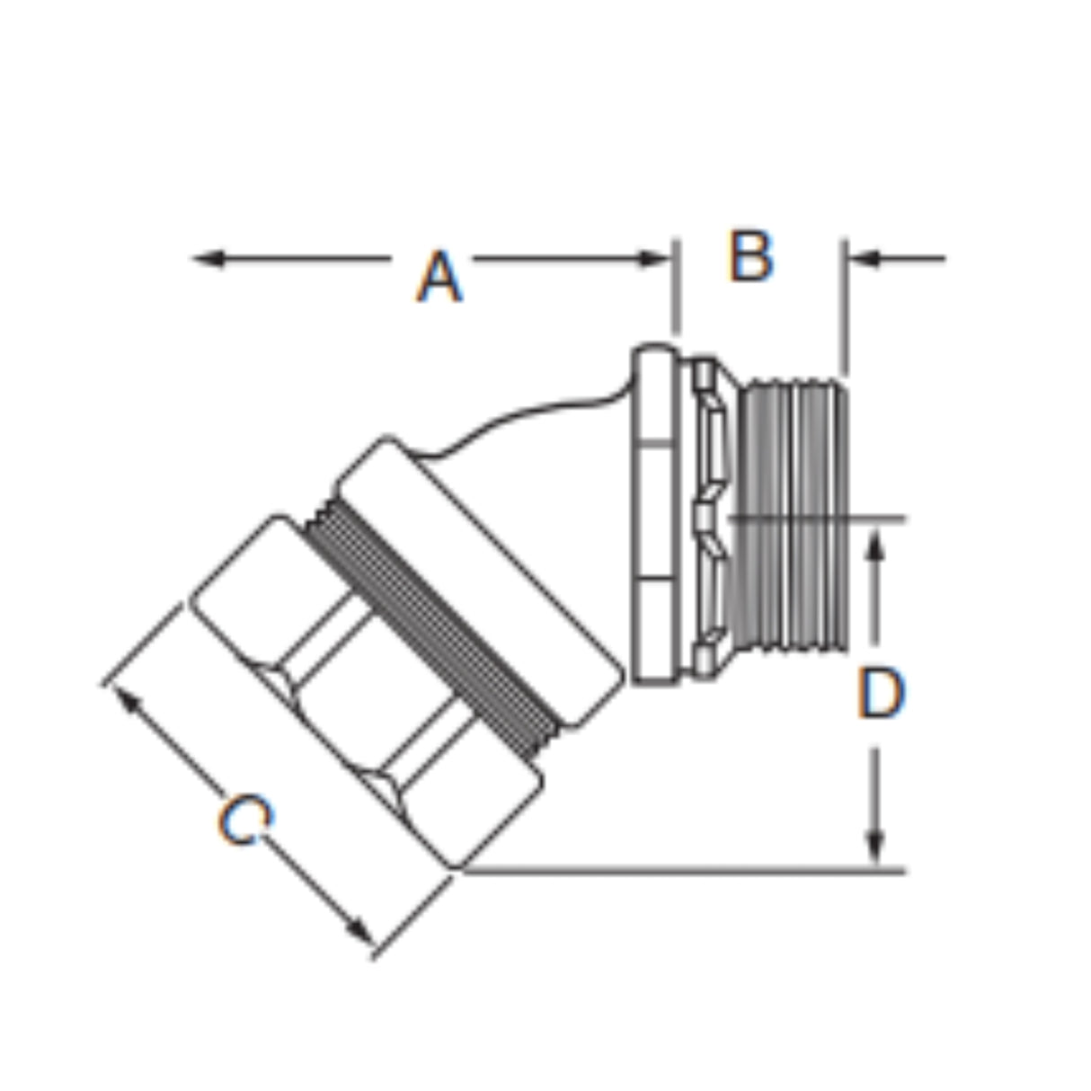 Stainless Steel 45° Flex Connectors