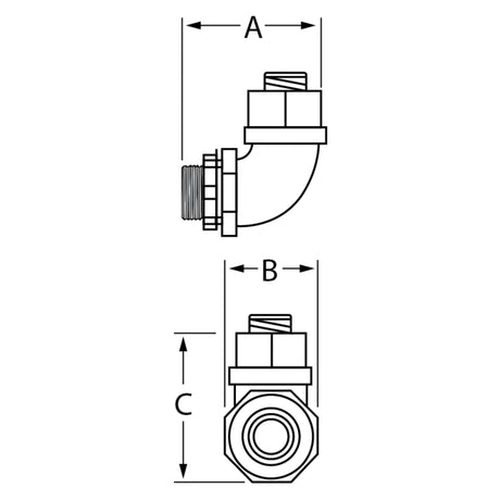 Stainless Steel 90° Flex Connectors