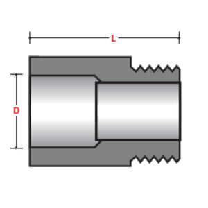 Male Adapter Fittings (Tapered Threads) (ID)  - Below Ground