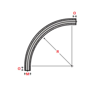 XW 90° x 48" STANDARD RADIUS ELBOWS - ABOVE GROUND