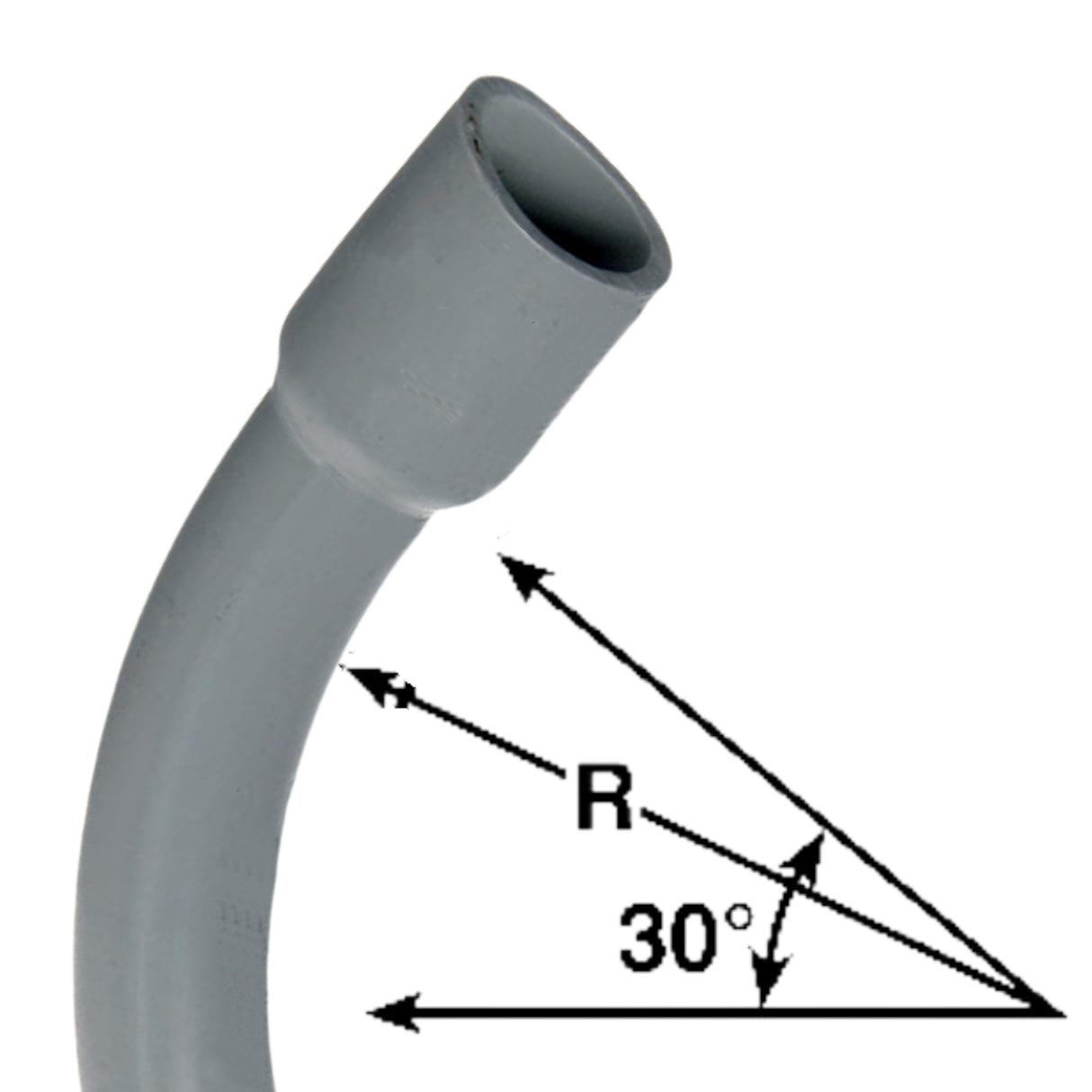 Schedule 40 PVC Elbows – 30° Standard Radius