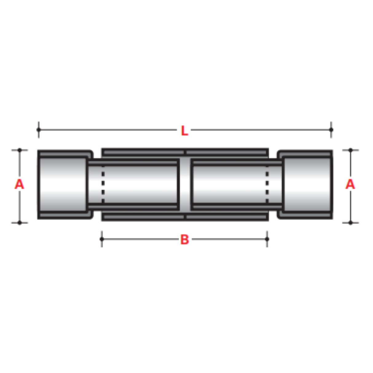 DOUBLE EXPANSION JOINT, NO O-RINGS - ABOVE GROUND