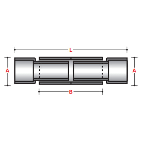 DOUBLE EXPANSION JOINT, NO O-RINGS - ABOVE GROUND