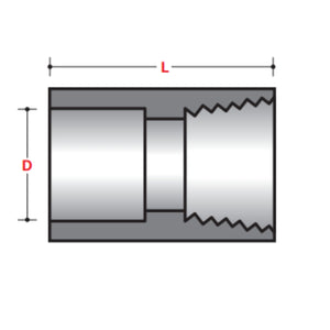 Female PVC-Coated Special Adapter for Fittings - ABOVE GROUND