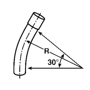 Schedule 40 PVC Elbows – 30° Special Radius